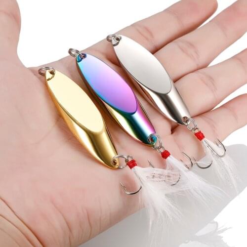 1pcs Metal Spinner Spoon Lures Trout Fishing Lure Hard Bait Sequins Paillette Artificial Baits 5g-42g Spinnerbait Fish Tools