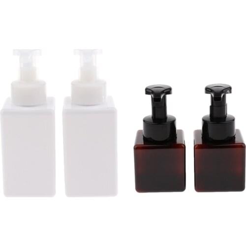 4Pcs Empty Plastic Foaming Hand Soap Dispenser Foam Pump Bottle 250+450ml