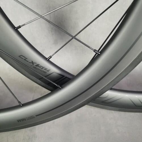 700C Road carbon wheelset 50mm depth clincher/tubular UD matte customize logo CLX50 novatec/powerway /dt hub High frame wheels