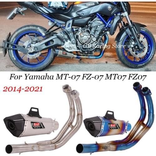 For Yamaha MT-07 FZ-07 MT07 FZ07 2014-2021 Motorcycle Escape Moto Front Link Pipe Yoshimura R11 Full Exhaust System Modifie