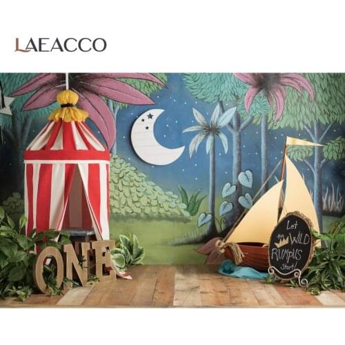 Photography Backdrop Wild One 1st Birthday Party Adventure Tent Party Trip Moon Dreamy World Forest Baby Photographic Background