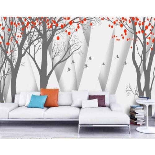 Custom photo wallpapers for walls 3 d mural wallpaper Elegant forest bird hand-painted 3D TV background wall paper home decor