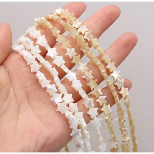 Exquisite Natural Star Shell Beads White Mother of Pearl Shell Loose Spacer Beads DIY for Jewelry Making Charm Necklace Bracelet