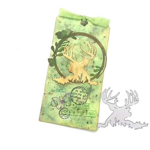 Julyarts Deer Head Scrapbooking Cutting Dies Stencils for Diy Scrapbooking for DIY Scrapbooking Album Paper Card Embossing