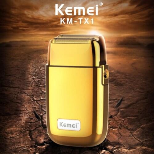 Kemei Retro Metal Oil Head Whitening Razor Electric Hair Clipper Razor Trimming Rechargeable Face Care Shaving Machine