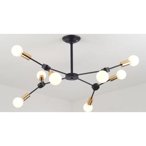 Creative Iron DNA Living Room Ceiling Lamp Bedroom Metal molecular Ceiling Light Nordic American Corridor Ceiling Light Fixtures