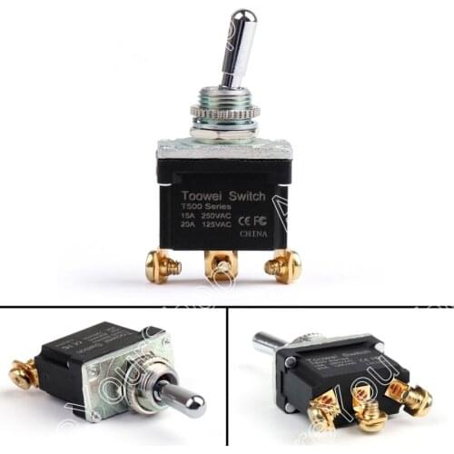 Areyourshop Rocker Toggle Switch (ON)-ON SPST 3Pin Industrial Grade with Waterproof Car Truck 15A 25