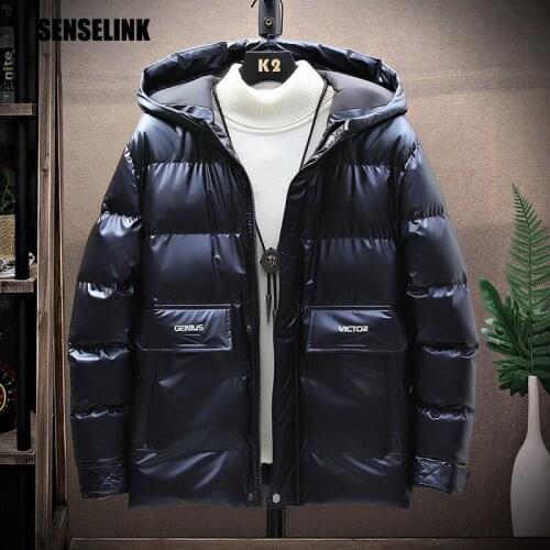 Warm Cotton Mens Jacket Winter Clothing Hoodies Coats Parka Thick Korean Padded Branded Down Short Fashion Casual Jacket 3XL