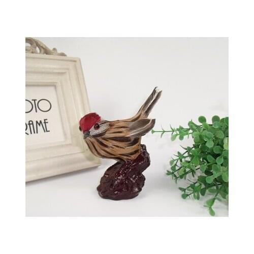Simulation cute small sparrow 11x9x5cm model polyethylene&furs bird model home decoration props ,model gift d622