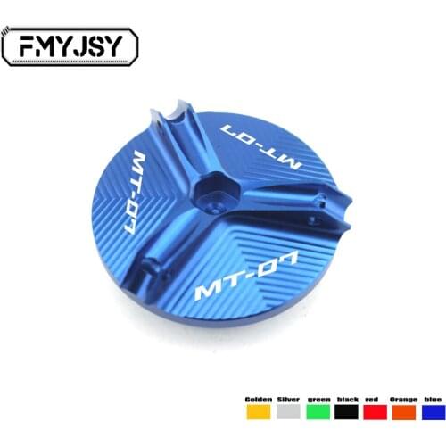 Motorcycle CNC Aluminum MT07 logo M20*2.5 CNC Engine Oil Filter Cup Plug Cover Screw For Yamaha MT-07 2014 2015 2016 2017 2018