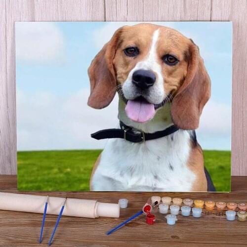 Animal Dog Beagle Paint By Numbers Kit Oil Paints 50*70 Painting On Canvas Decorative Paintings Children Drawing