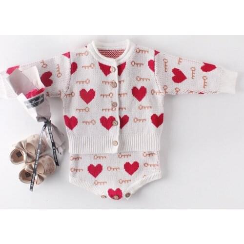 Baby Girl Clothes Newborn Baby Girl Romper Knitted Baby Clothes Girl Jumpsuit Cotton Baby Sweater Vest Set