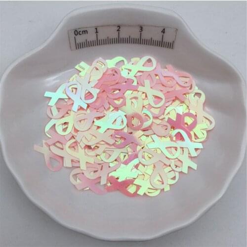 30g 8*15mm Bowknot 0 Hole Loose Sequin Paillette Sewing,Wedding Craft,Women Kids DIY Garment Accessory AB Pink