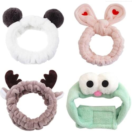 2020 New Coral Fleece Wash Face Bow Hairbands For Women Girls Headbands Headwear Hair Bands Turban Hair Accessories