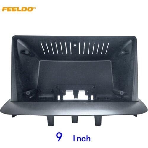 FEELDO Car Audio Fascia Frame Adapter For Renault Megane 08-15 Fluence 09 9" Big Screen 2DIN Dash Fitting Panel Frame Kit #6793