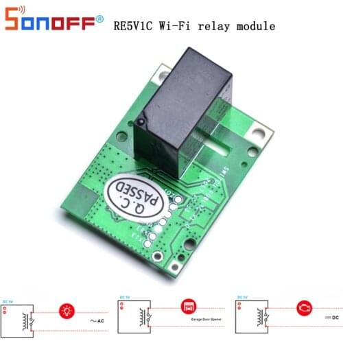 SONOFF RE5V1C Wifi Relay Module 5V DC DIY Smart Home Wireless Remote Switches eWeLink Contact Output Inching/Selflock Switch