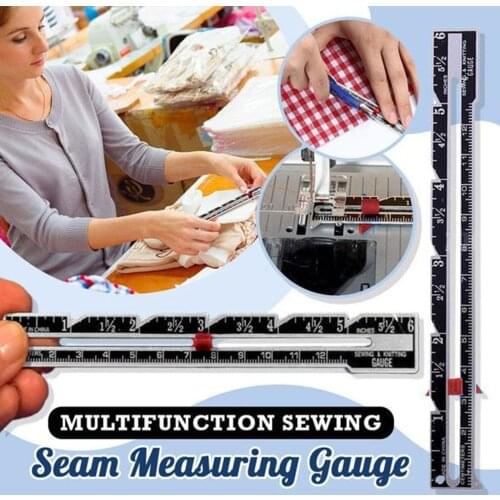 Hand DIY Sewing Seam Gauge Ruler Sliding Gauge Sewing Measuring Tool