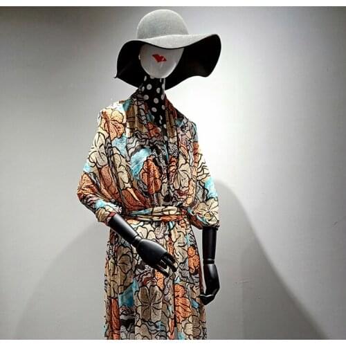 Silk fabric, printed knit silk, silk, thin, elastic, semi-transparent skirt, scarf, designer fabric