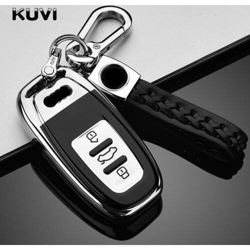 Car Remote Smart Key Cover Fob Case Shell Holder for Audi A4 A4L A5 A6 A6L Q5 S5 S7 Protect Shell Decoration Protection Key Case