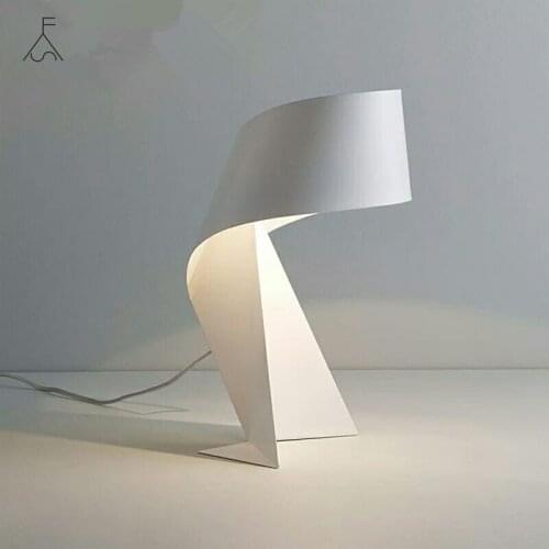 Modern Minimalist Black and White Origami Table Lamp E27 LED Decorative Light for Living Room Table Lamps for Bedroom Himalaia