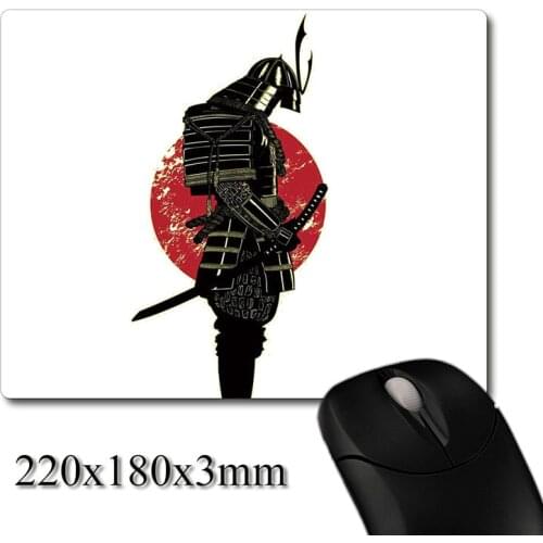 The decline of Japanese Samurai warriors pattern printed Heavy weaving anti-slip rubber pad office mouse pad Coaster Party favor