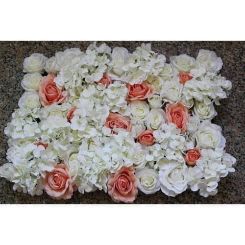 SPR Free Shipping-10pcs/lot peach white wedding event planning ideas rose flower wall Artificial silk floral decoration