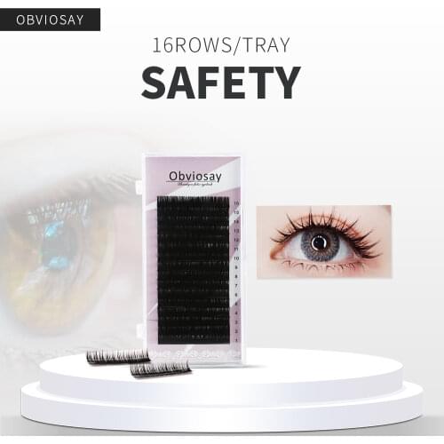 4cases quality eyelash extensions tray fake mink single eyelash size single eyelash soft natural eyelash