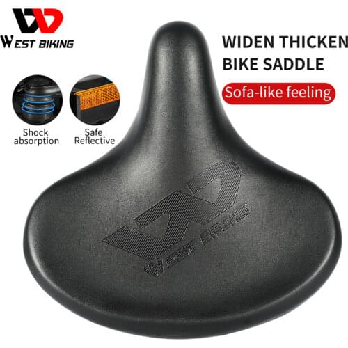 WEST BIKING Mountain Bike Saddle For MTB Bicycle Seat Saddle Big Butt Cushion Shock Absorbing Comfortable Cycling Accessories