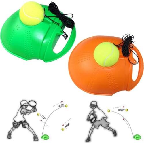 1set Tennis Trainer With 1/2 Ball Self-study Rebound Ball Baseboard Exercise Sports Sparring Device Tennis Training Equipment