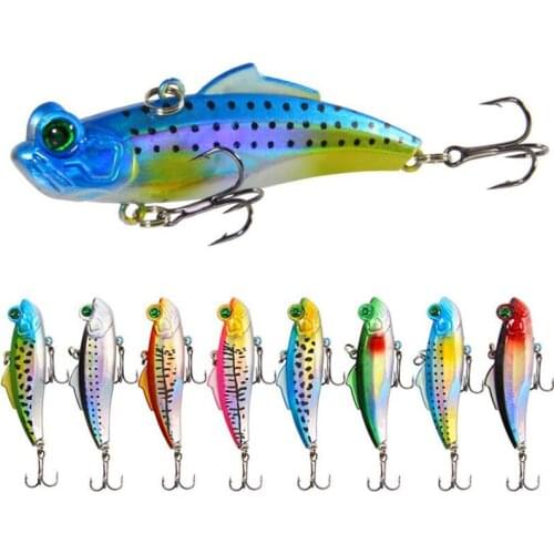 1PCS VIB Lures 6.5CM/12.5G Fishing Lure Vivid Vibrations Spoon Isca Hard Bait Bass Cicada Crankbait Wobbler Spinner Fishing Gear