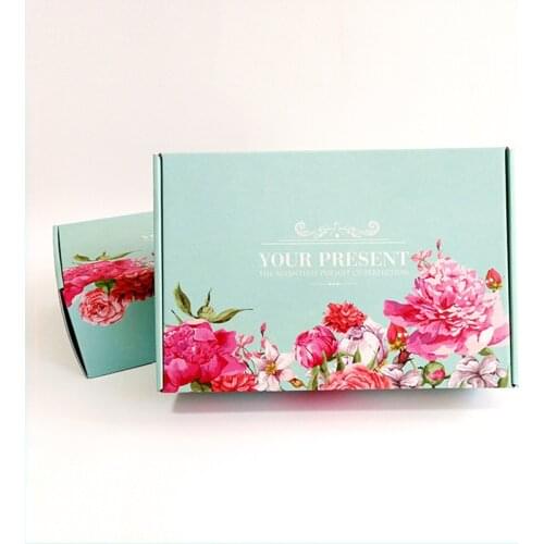 10Pcs 20x14x4cm Colorful Corrugated Box Wedding Gift Packaging Box Mailers Jewelry Gift Paper Boxes Thicken Cardboard Carton