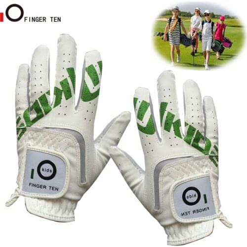 2 Pcs/1 Pair Synthetic Leather Pad Kids Golf Glove Junior Youth Left Right Hand Pair Autumn Warm Size S M L XL