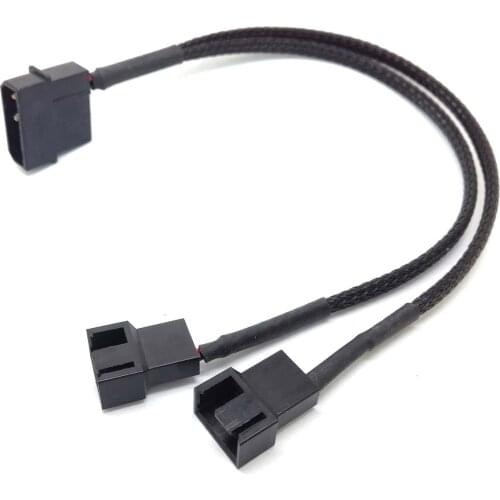 4Pin Molex to 2 x 3/4pin Fan Y Splitter Power Cable adapter PC CPU system FANS gm