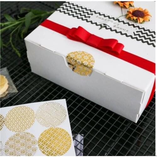 90pcs/lot Dia 4cm round hot foil gold seal sticker transparent pattern series DIY multifunction gift label baking sticker Christ