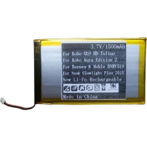 New Battery for Kobo Aura Edition 2 E-book Edition2 E-reader Li-Polymer Rechargeable Accumulator Pack Replacement 3.7V PR-285083