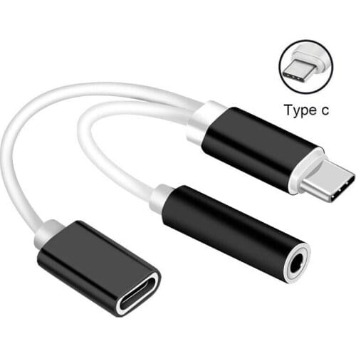 Audio cable Type C 3.5 Jack Earphone Cable USB C to Type C 3.5mm Headphones Adapter For P10 P20 P30 pro Mate 10 Pro 20 30