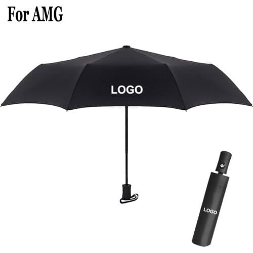 Car Umbrella For Mercedes Benz AMG Logo Auto Automatic Fold Parasol For W204 W205 W207 W209 W210 W211 W212 A180 B200 C300 E320
