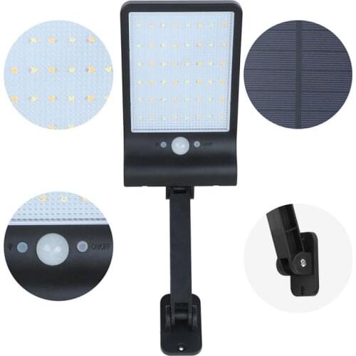 2pcs 48 LED Wireless Solar Lamp Wall Street Yard Garden With Three Modes Outdoor Waterproof Solar Light Security Lighting
