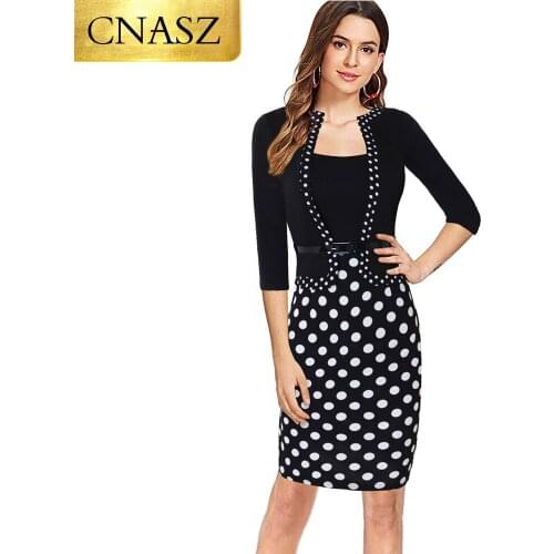 Модные платья-футляры CNASZ China At AliExpress