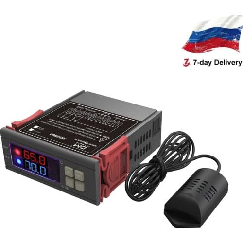 AC 110V 220V Dual Digital Temperature Humidity ControllerThermostat Humidistat Therometer Hygrometer SHT2000 Dropship