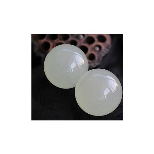 [ Fly Eagle ] 2pcs Natural Jade Stone Baoding Fitness Chinese Health 50MM