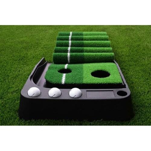 Golf Putting Mat,Mini Golf Putting Trainer with Automatic Ball Return Indoor Artificial Grass Carpet
