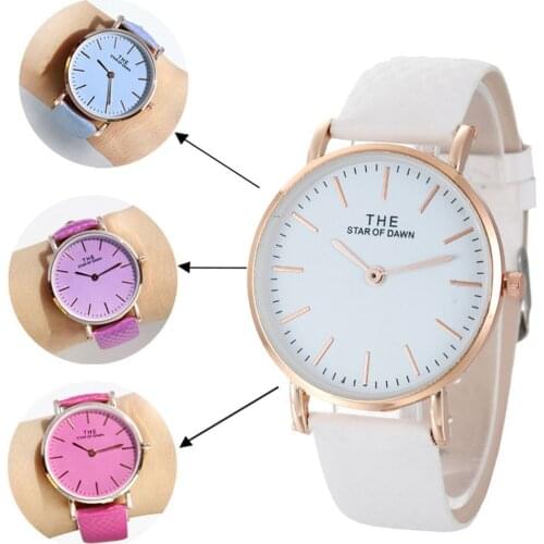 Hot Selling Fashion Sensitive Thermochromic Ladies Watch Fashion Simple UV Gradient Color Belt Student Quartz Bowl Watch