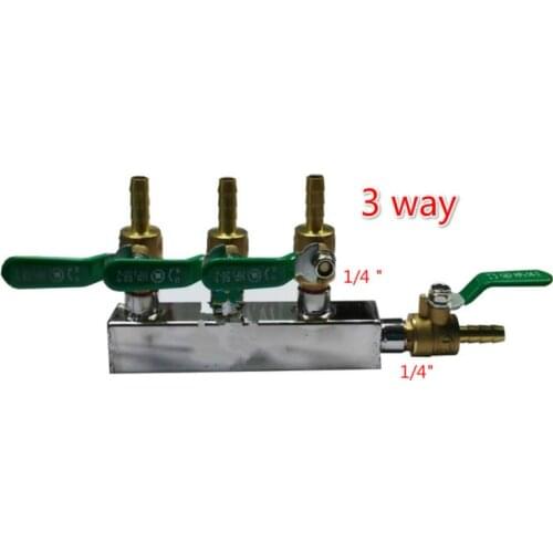 Multi - Way homebrew Co2 Air Gas Distribution Manifold Splitter Draft Beer Kegerator 1/4 Barb 2/3/4/6/8/10 Way