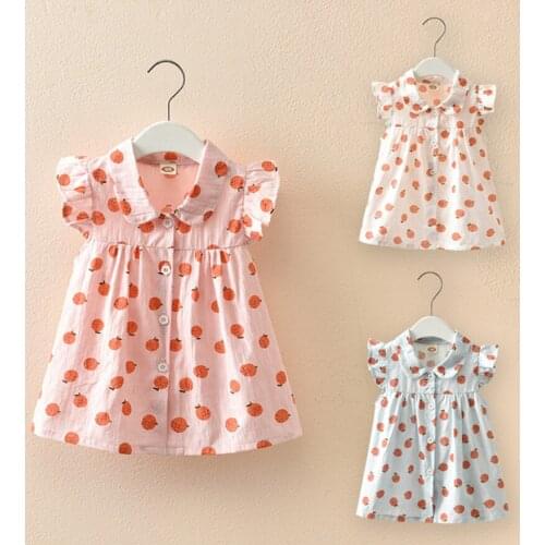 New Baby Girls Blouse Fashion strawberry Print Ruffle Sleeve Shirts For Kids Girl Children Clothes Infant Shirts Tops Gifts