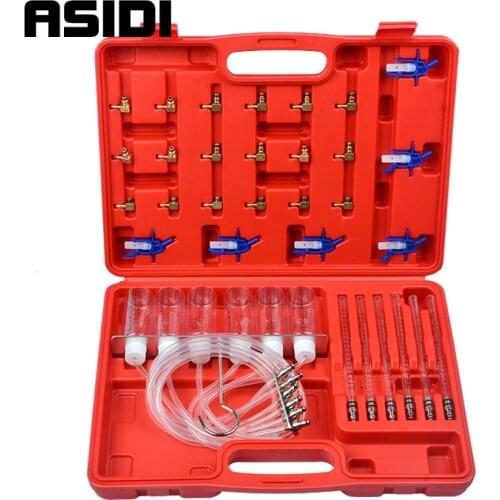 New Diesel Injector Flow Meter Test Kit Common Rail Adaptor Fuel Tester Set