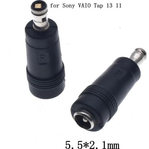 Dc Power Converter Plug Tip Adapter for Sony VAIO Tap 13 11 SVT1122X9RW SVT1122Y9EB SVT11229CKB Laptop Charger 5.5*2.5mm Female