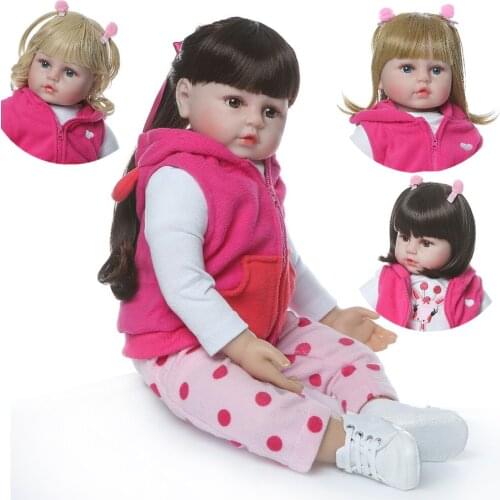 Reborn Baby NPK Doll 48CM Silicone reborn baby dolls toys for children gift with giraffe newborn doll bebe realistic reborn
