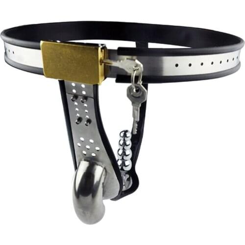 Sex Toys SM Game BDSM Stainless Steel Male Underwear Chastity Belt with Anal Plug,Chastity Cages,Chastity Device,Cock Cage,Pen