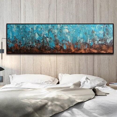 Modern Palette Knife Oil Painting On Canvas Living Room Artwork Home Wall Decor Abstract Landscape Picture Gift For Lovers
